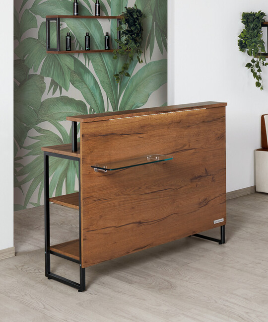 Reception desk for hairdresser: Carnaby - In foto: RD/276 - Colore: Vintage Ash G4 - Medical & Beauty