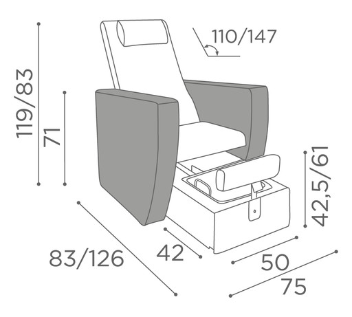 Pedicure chair for beauty centre: Pacific - Medical & Beauty M&B_Dis12.jpg